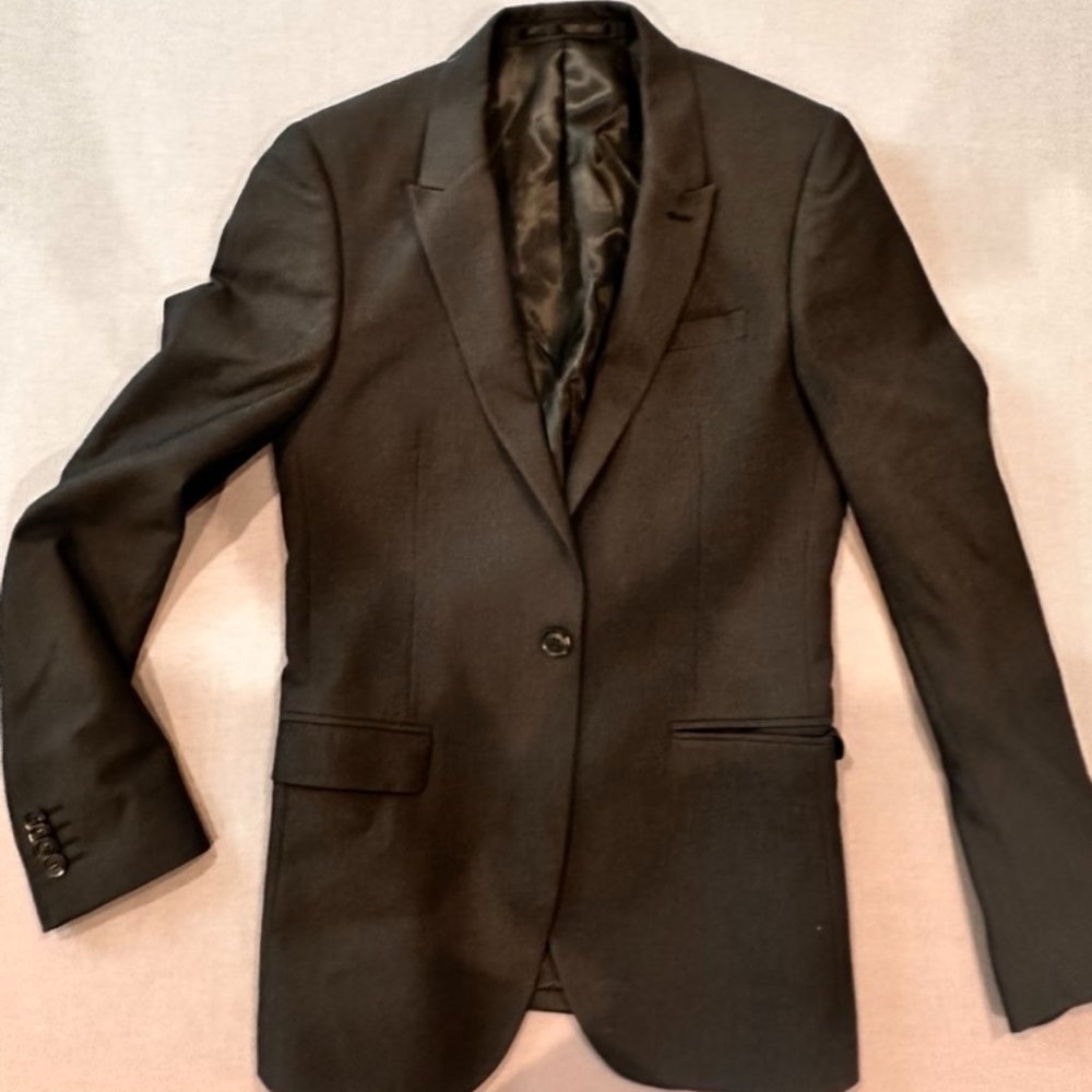 Topman Charcoal Black Suit Jacket + Pants